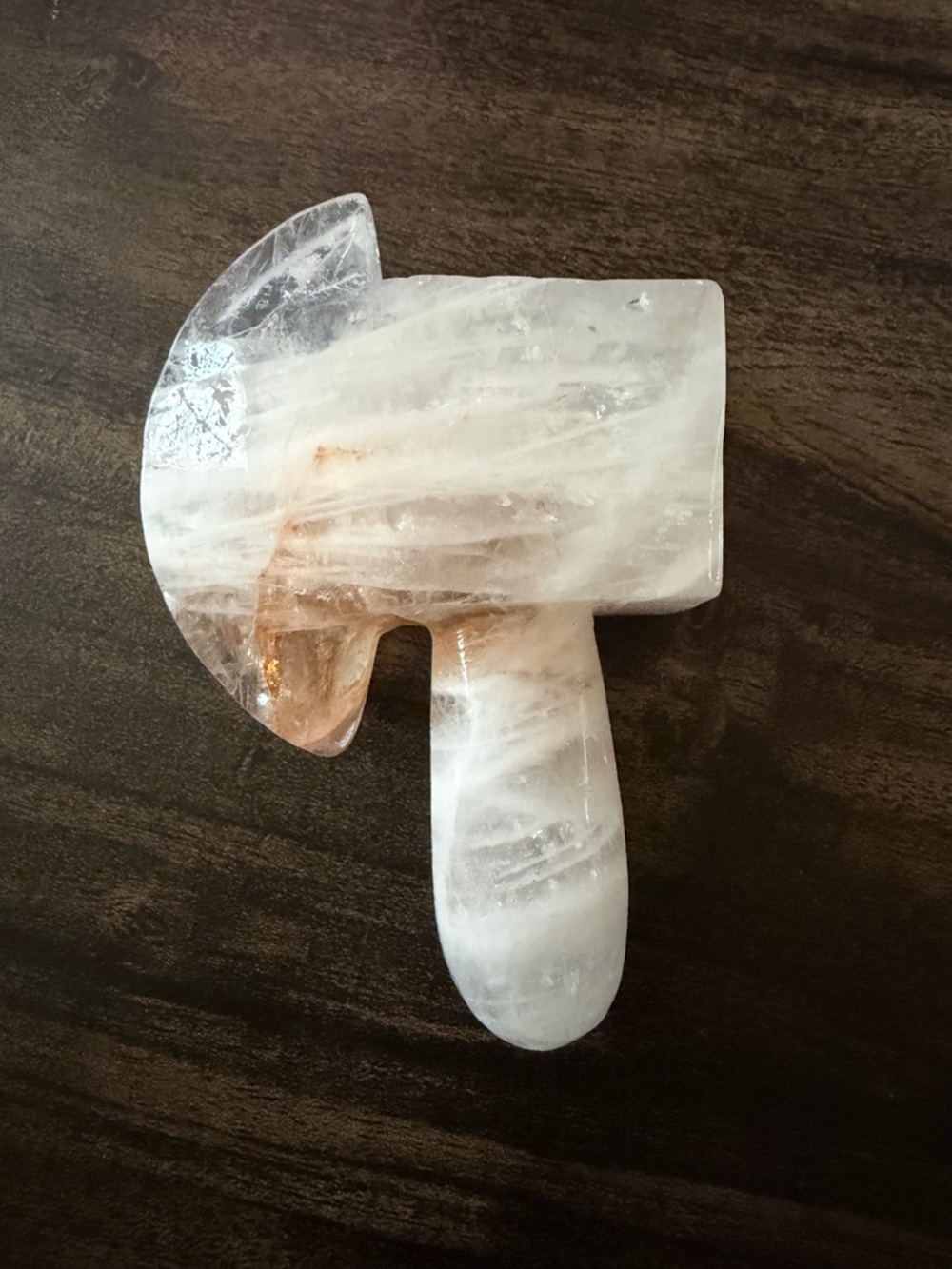 Fire Quartz Carved Tomahawk..